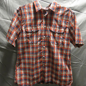 Dockers Button Up Plaid Shirt (Large)